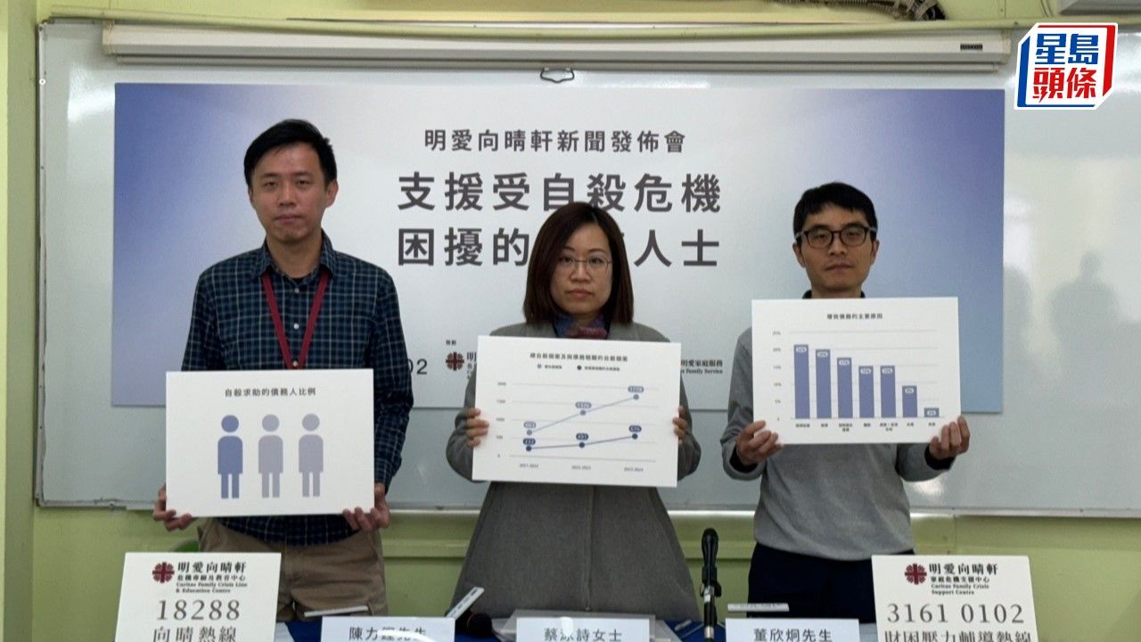 明愛向晴軒「支援受自殺危機困擾的債務人士」新聞發佈會